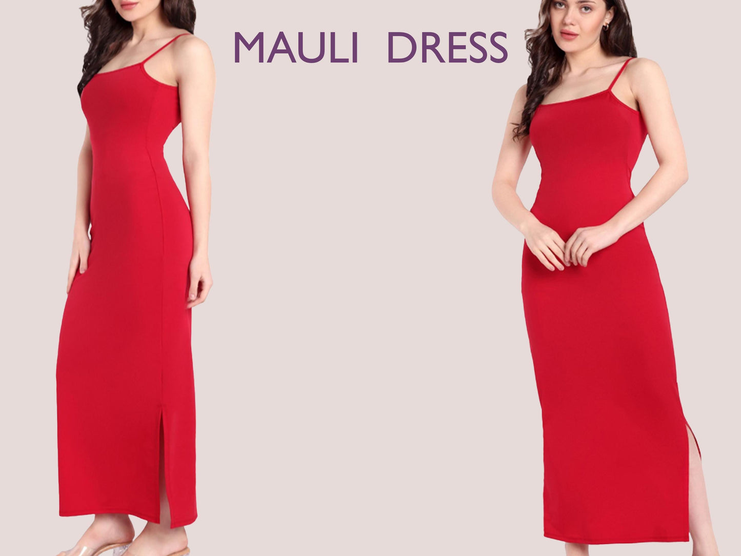 Slim Fit Slit Dress Sewing Pattern: Beginner-Friendly PDF (XS-Plus Size)
