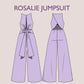 ROSALIE- tie in waist jumpsuit | Round Neckline | Women Long jumpsuit pattern| Sleeveless, Wide pant| sewing Pattern PD,F broad pant