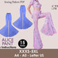 ALICE Pant PDF Pattern | Boho Flare Pants | Stretch Pants Sewing | Women’s Comfy Pant | Flairy Lounge Pants | 15 Sizes| Wide bottom legs