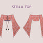 STELLA Top - Boho blouse pattern | fairy Bell sleeves | wide sleeve, tie top, V neck | 70s women Top digital sewing Pattern PDF|