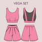 VEGA Set - Backless crop top | high waist short | Women dress pattern| Sleeveless dress, Short dress|   sewing Pattern PDF