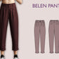 BELEN Pant- cuffed pant pattern | Ankle length women trouser | 70s, 90s pant| stretchy| casual| Women Trouser sewing pattern| Digital Pants