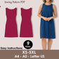 Linen Shift Dress Pattern, Sleeveless Summer Dress Sewing, Minimalist Loose Fit, A-Line