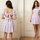 Back Tie Mini Dress Sewing Pattern, Puff Sleeve, Ruffle Tier, Backless Dress - XS-XXXL