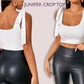 JUNIPER Crop Top - shoulder strap tie top, Bow straps, short summer, women sewing Pattern