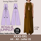 ROSALIE- tie in waist jumpsuit | Round Neckline | Women Long jumpsuit pattern| Sleeveless, Wide pant| sewing Pattern PD,F broad pant