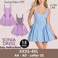 Wedding dress pattern| prom dress pattern| Fairy Dress | Backless Dress | skater dress pattern| 15 size| women pdf pattern| Skirt pattern