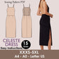 CELESTE Dress - Orchid dress| backless dress pattern | midi dress | Women sleeveless | Square neckline| one piece slit | pdf sewing pattern