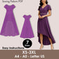 Bridesmaid Dress Sewing Pattern PDF, High Low Hem Dress with Flutter Sleeves, V Neck Formal Gown, Wedding Guest Dress XS-3XL