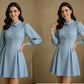 Bishop Sleeve Shirt Dress PDF Sewing Pattern | Button Front Fit & Flare Dress | Vintage Inspired puffy sleeves