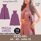 PREGA Dress Pregnancy Flairy dress | nursing | Highneck skirt, women Top sewing pattern PDF