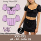 RUBY Top - Bustier top pattern | Puffy sleeves | half sleeve, tie top, | women Top | digital sewing Pattern PDF|