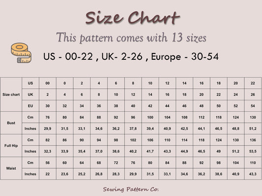 LEAH Pant PDF Sewing Pattern | Palazzo Pants | Elastic Waist | Wide Leg Pants | Digital Pattern | 13 Sizes XXXS–5XL| women sewing pattern