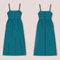 Strappy Midi Dress with Pockets, A-Line Summer, women's Sundress Sewing Pattern XS- 3XL