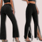 Flared Leg Pant Sewing Pattern: Front Slit Design, 15 Sizes (PDF Download