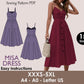 MISA Dress Sewing Pattern PDF – Bustier Midi – Button Down Summer – Spaghetti Strap – Sizes XXXS-5XL
