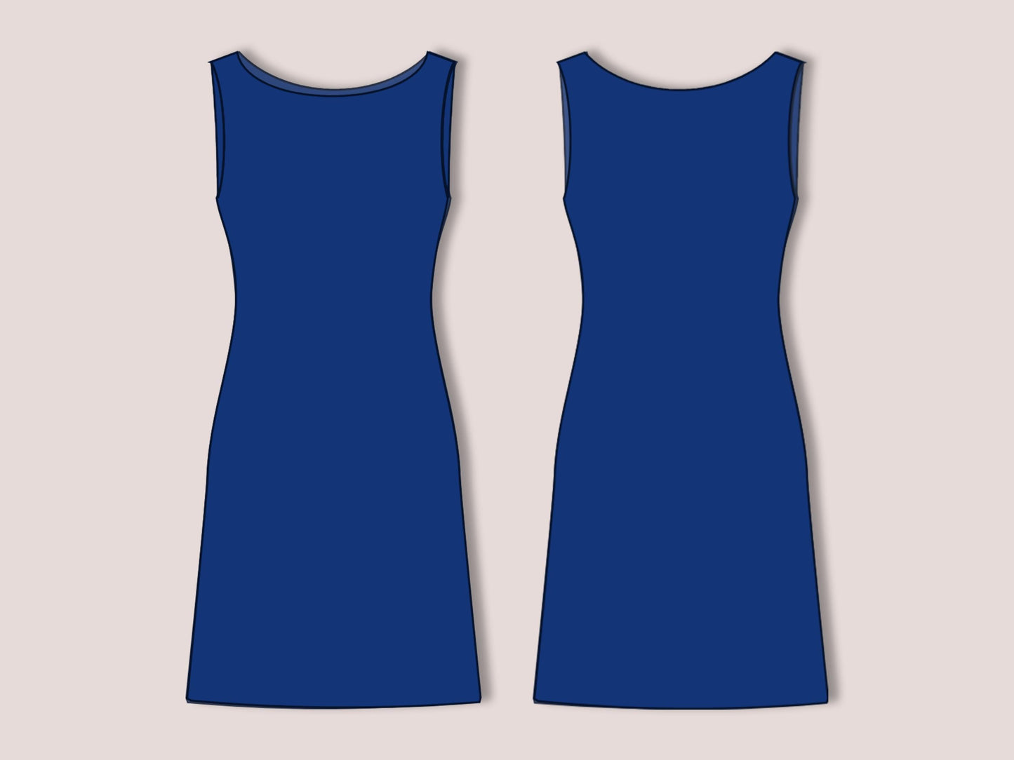 A-Line Shift Dress Sewing Pattern | Beginner Friendly PDF | Sleeveless Summer Dress ( XS-3XL )