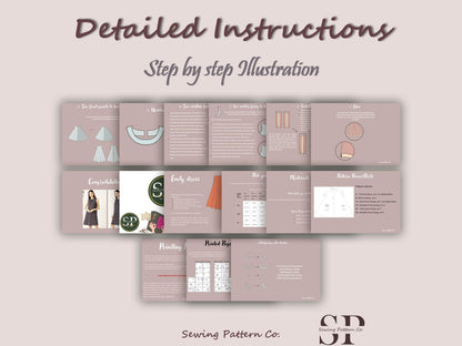 EMILY Dress - Trapeze dress sewing | Women dress pattern| Short dress| one piece dress | summer dress pattern| Top Flair Dress Pattern PDF