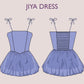 JIYA Dress - Spaghetti strap dress | Tie shoulders strap | Women dress pattern| V shape bodice dress, Skirt dress| one piece dress PDF