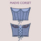 MAEVE Corset - Under bust Corset  | corset sewing pattern | zigzag back thread tie , Bustier top, women Top digital sewing Pattern PDF
