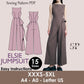ELSIE Jumpsuit - Broad pant suit | Closed Neckline | Women long Sleeveless ,sewing Pattern PDF