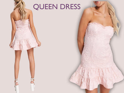 Bustier dress sewing pattern| Ruffle dress pattern| women bustier dress pattern| 15 size| women pdf pattern| robe patron couture| Digital