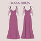 KARA Dress - slit dress| cowl neckline | Tie-up spaghetti straps | Women thigh slit| long| one piece | Fancy| Sleeveless| sewing pattern pdf