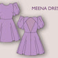 MEENA dress- cutout back dress | puffy sleeve |  | Women dress pattern | wedding dress prom| fairy dress| sewing pattern robe patron couture