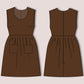 Apron Dress Sewing Pattern PDF, Gathered Waist Sleeveless Dress, Scoop Neck, Gathered Waist, Sleeveless Dress, Back Zipper