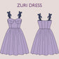 ZURI Dress- Bustier dress | Sleeveless | Women summer dress sewing pattern | corset dress Mini skirt dress  | PDF. wedding, party dress