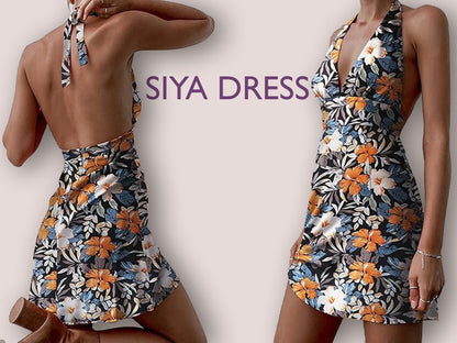 SIYA dress- backless bustier dress | Halter neck tie | deep v neck | Women summer dress pattern| sewing pattern bustier patron de couture