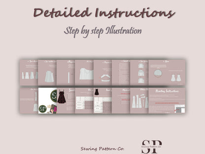 Sandra Dress - Women dress pattern| Short dress sleeveless| one piece dress | easy beginner women dress| Top sewing pattern PDF | Party wear
