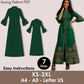 African Maxi Dress Sewing Pattern PDF | Dashiki Style Long Dress | Flared Sleeve & Front Zipper