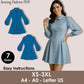 Bishop Sleeve Shirt Dress PDF Sewing Pattern | Button Front Fit & Flare Dress | Vintage Inspired puffy sleeves