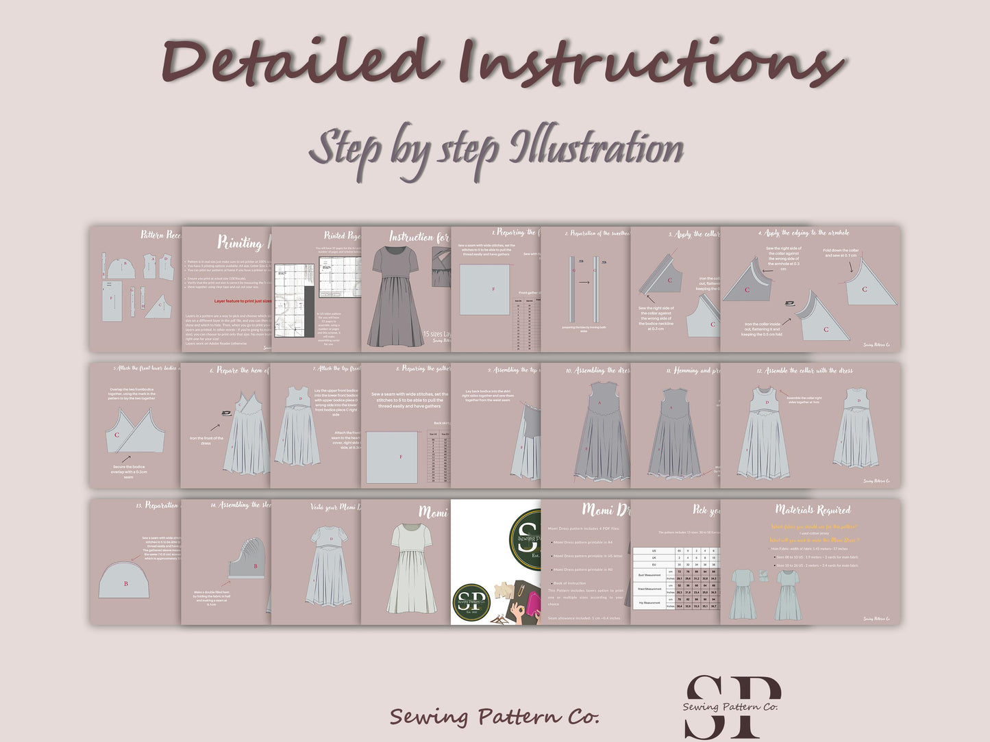 MOMI Dress - Pregnancy  dress pattern| High neck skirt| Nursing dress pattern| easy beginner women dress Top sewing pattern PDF