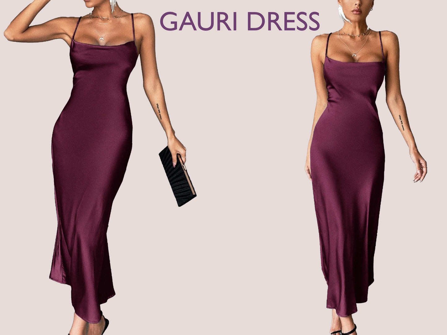 GAURI Dress - Slip dress | sleeve sleeveless | Women dress pattern| cami slip dress, maxi dress| one piece dress | Birthday, Wedding