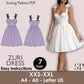 ZURI Dress- Bustier dress | Sleeveless | Women summer dress sewing pattern | corset dress Mini skirt dress  | PDF. wedding, party dress