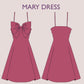 Bow Strap Sleeveless Dress PDF Sewing Pattern – Women's Party Dress