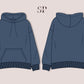 Oversized Hoodie Sewing Pattern PDF, Unisex Pullover Sweatshirt Pattern, Comfy Loungewear Hoodie - 13 sizes