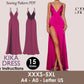 KIKA Dress - prom dress | Bustier open back maxi | Women dress | one piece gown | V neckline Slit dress| Sleeveless | sewing pattern pdf