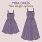 MISA Dress Sewing Pattern PDF – Bustier Midi – Button Down Summer – Spaghetti Strap – Sizes XXXS-5XL