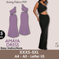 AMAYA Dress- one shoulder dress | Sleeveless | Women summer dress sewing pattern | asymmetrical, Cut out maxi | silky dress Digital PDF