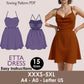 ETTA Dress - cowl neck dress| Summer dress | waist cut | Women sleeveless | fancy back| one piece| hearty cowl neckline | sewing pattern pdf