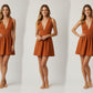 Deep V Neck Dress Sewing Pattern PDF, Mini Wedding Dress XS-3XL, Pleated Skater with Zipper