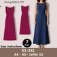 A-Line Dress Sewing Pattern PDF, Long Vintage Style XS–3XL, Formal Summer, Beginner Friendly PDF