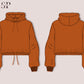 Crop Top Hoodie Sewing Pattern PDF | Women’s Cropped Sweatshirt Pattern | Easy Hoodie Pattern