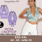 MONI Crop Top - Bustier Crop top | Halter top pattern | Sleeveless, Cutout, Bow tie straps | women Top digital sewing Pattern PDF crop top
