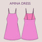 AMINA Dress - backless dress | Minimalist dress | Women dress pattern| one piece | square neckline dress| Sleeveless | sewing pattern pdf