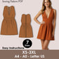 Deep V Neck Dress Sewing Pattern PDF, Mini Wedding Dress XS-3XL, Pleated Skater with Zipper