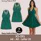 Halter Sundress Sewing Pattern PDF, Open Back Mini Dress, A-Line Summer Dress XS–3XL